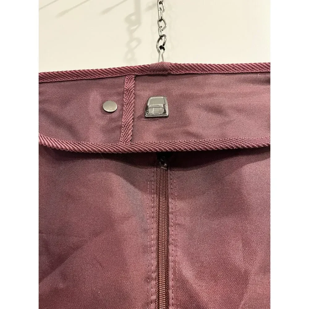 Pierre Cardin Burgundy Foldable Hanging Travel Suit Garment Bag